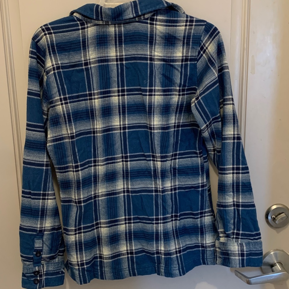 Patagonia Women’s Blue Plaid Fjord Flannel Size 8 - Picture 5 of 7